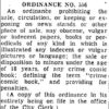 "Ordinance Number 556" newspaper clipping