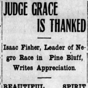 "Judge Grace is Thanked" newspaper clipping