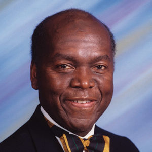 Older African-American man in suit and bow tie