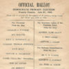 "Official Ballot Democratic Primary Election" document with directions and list of candidates
