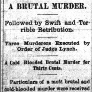 "A Brutal Murder" newspaper clipping