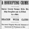 "A Horrifying Crime" newspaper clipping
