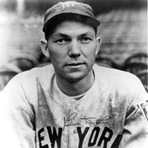White man in New York Yankees uniform with cap