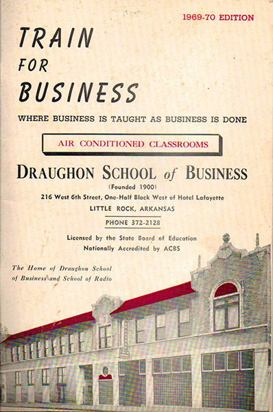 Cover of "Train for Business" book with picture of two-story building with a red roof