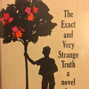 Person's shadow under tree on book cover with text