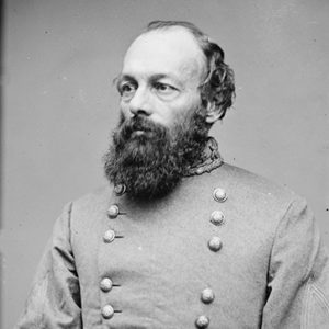 White man with long beard in gray military uniform