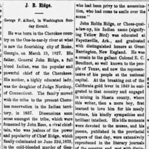 "J. R. Ridge" newspaper clipping