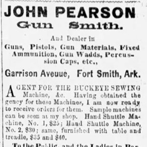 "John Pearson Gunsmith" newspaper clipping