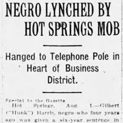 Harris Lynching Encyclopedia Of Arkansas