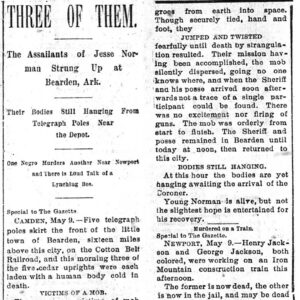 "Three of them" newspaper clipping