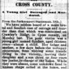 "Cross County" newspaper clipping