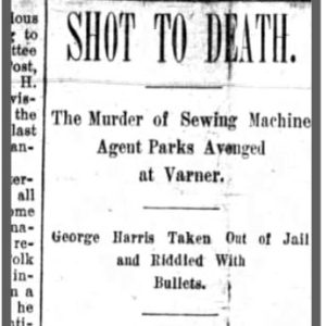 "Shot to Death" newspaper clipping