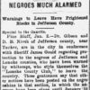 "Negroes Much Alarmed" newspaper clipping