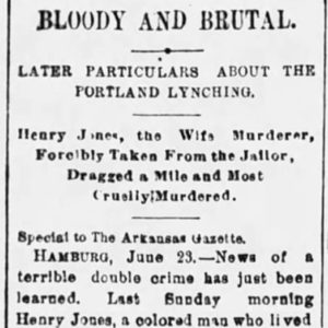 "Bloody and Brutal" newspaper clipping