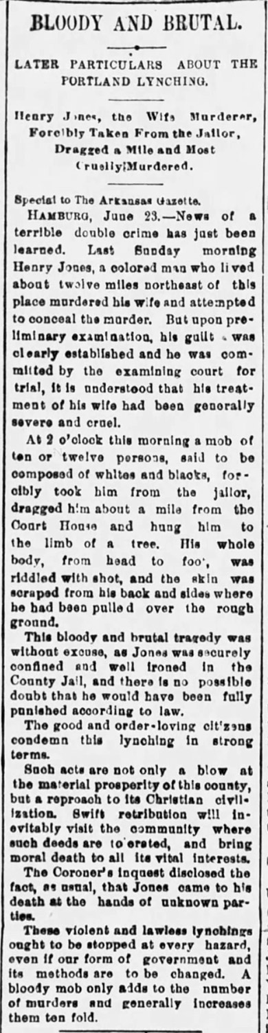 "Bloody and Brutal" newspaper clipping
