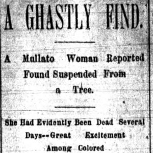 "A Ghastly Find" newspaper clipping