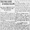 "Fear was cause of double killing" newspaper clipping