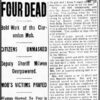 "Four dead" newspaper clipping