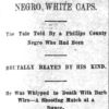 "Negro white caps" newspaper clipping