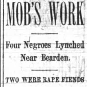 "Mob's work" newspaper clipping