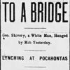 "To a bridge" newspaper clipping