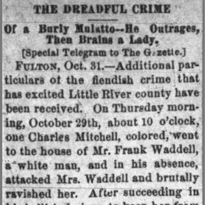 "The Dreadful Crime" newspaper clipping