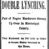 "Double Lynching" newspaper clipping