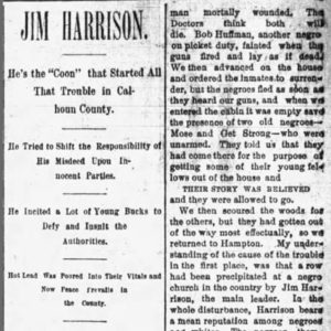 "Jim Harrison" newspaper clipping