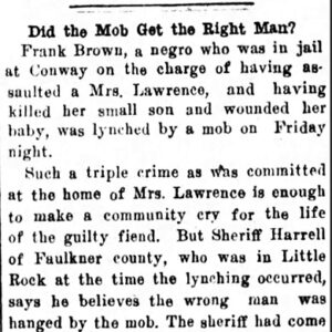"Did the mob get the right man?" newspaper clipping