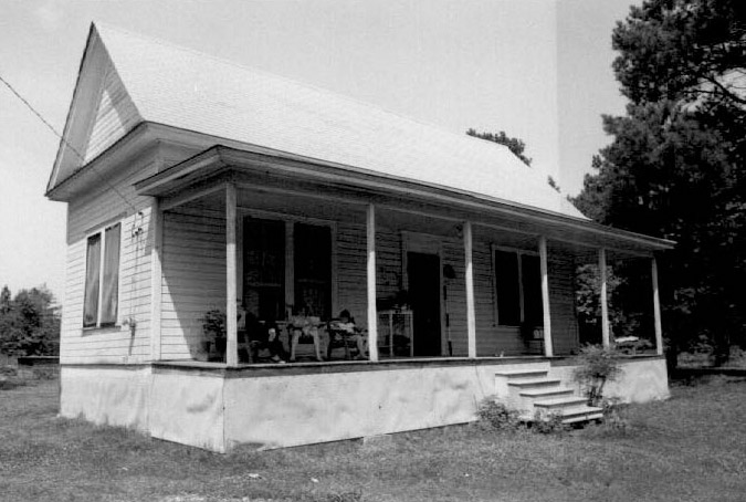 Front view of single-story house with covered porch