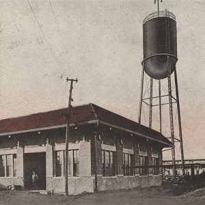 One story building with water tower