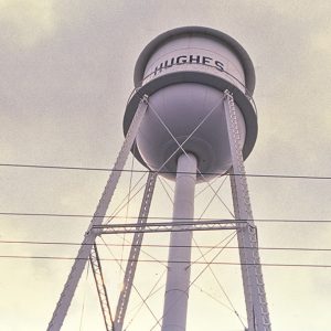 Looking up at "Hughes" water tower