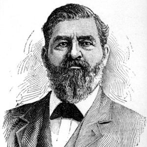 Line drawing of white man with beard in suit with the label "Col. J.N. Smithee"