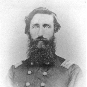 Bearded white man in military uniform