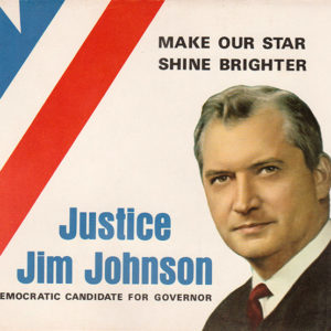 campaign material featuring white man in suit and tie