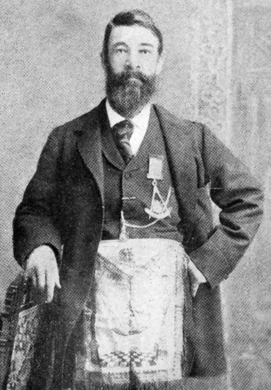 African-American man with a beard wearing Masonic garb