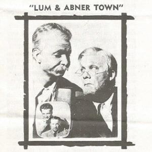 Two old white men and text on brochure