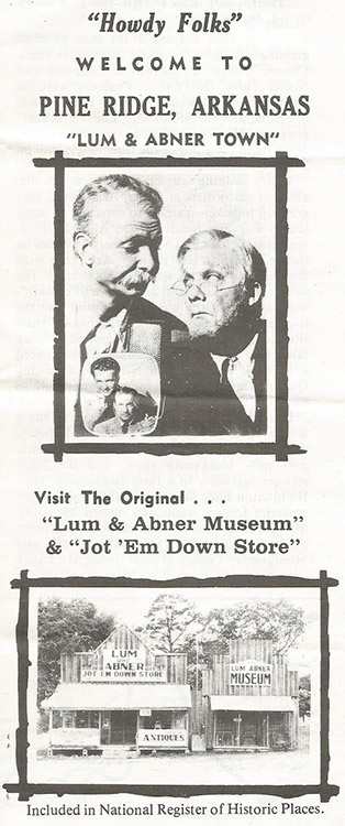 Two old white men and text on brochure