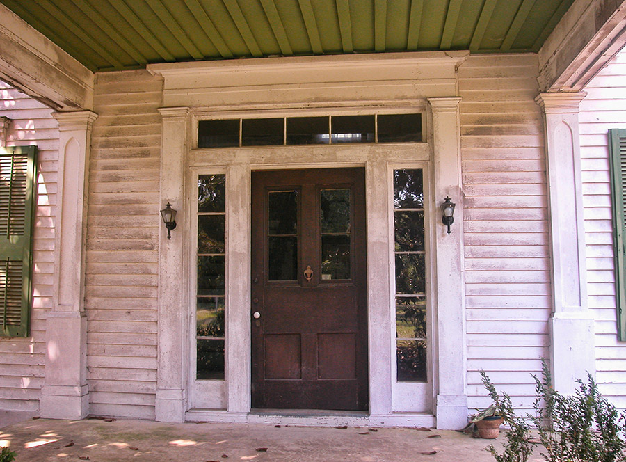Manor house front door and porch