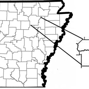 Map of Arkansas showing location of Independence County