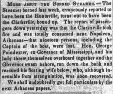"More about the Burned Steamer" newspaper clipping