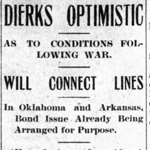"Dierks optimistic" newspaper clipping
