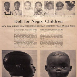 photos of African-American children on "Doll for Negro Children" advertisement