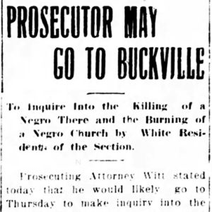 "Prosecutor may go to Buckville" newspaper clipping