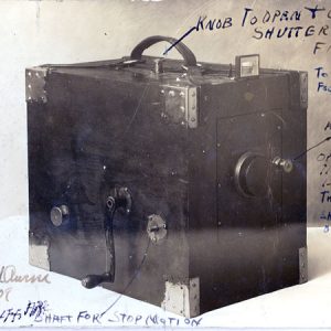 Camera with crank and handle