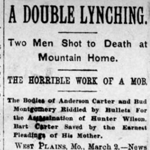 "A Double Lynching" newspaper clipping
