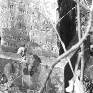 Close-up of "John Ferguson" grave monument in cemetery