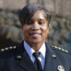 African American woman in police uniform