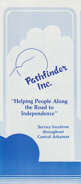 Blue and white brochure for "Pathfinder Incorporated"