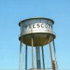 "Prescott" water tower with blue skies